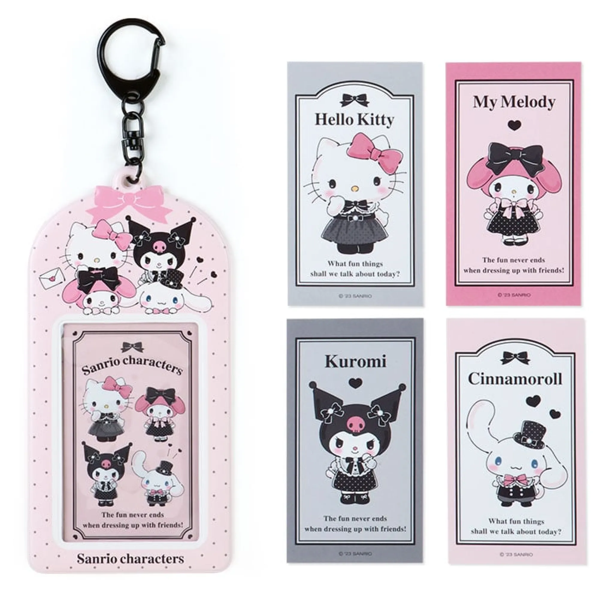 Japan Original Sanrio Characters ID Badge Holder & Sticker Set (Pretty Party Series)