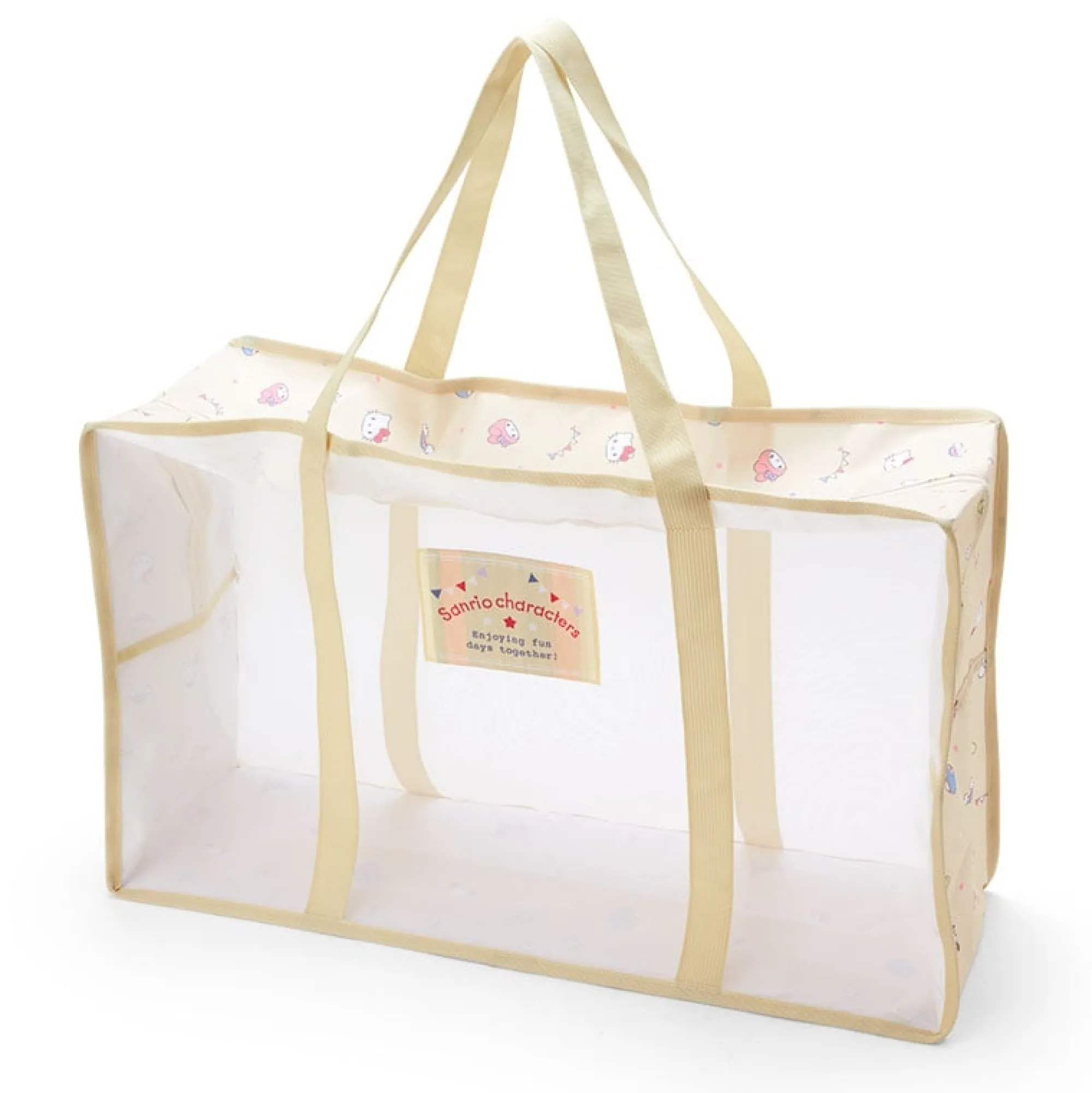 Japan Original Sanrio Characters Mesh Storage Tote (Large)