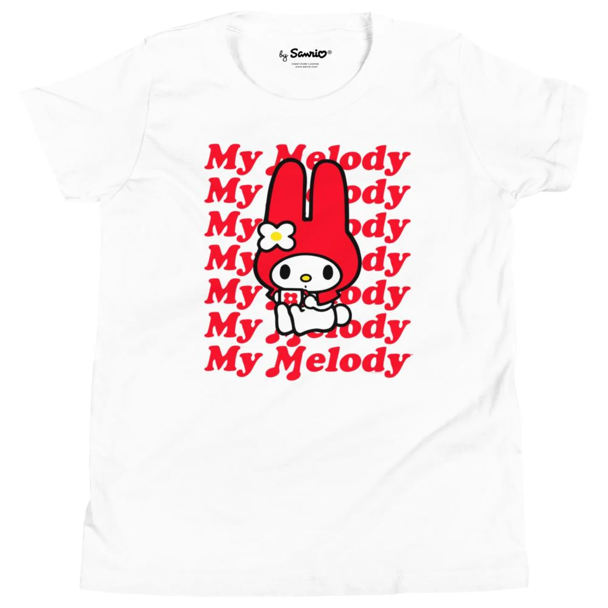 Printful Youth My Melody Red Logo T-Shirt (White)