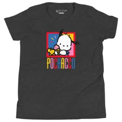 Printful Youth Pochacco Primary Logo T-Shirt (Black)