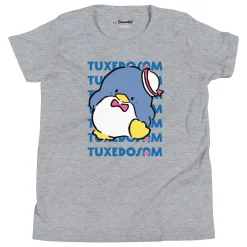 Printful Youth Tuxedosam Watashi Wa T-Shirt (Heather Gray)